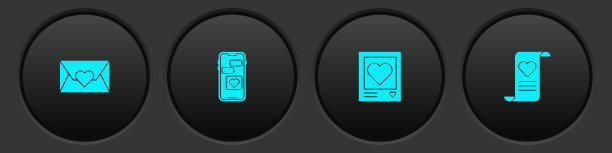 信封内嵌情人心手机照片图片下载