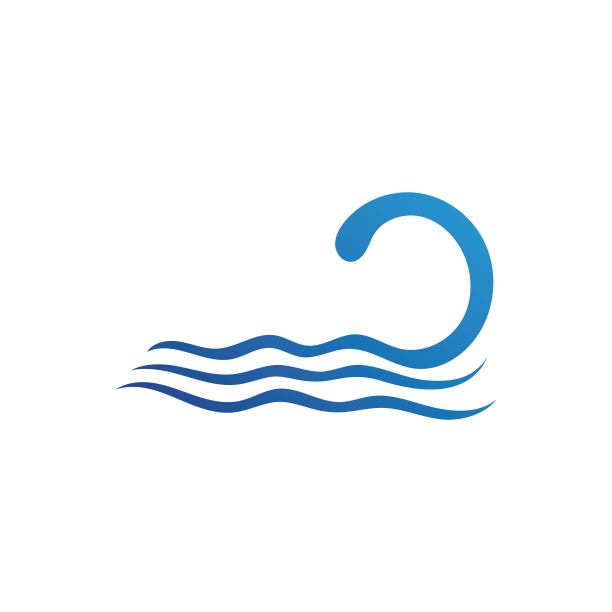 波浪海滩标志矢量图片下载