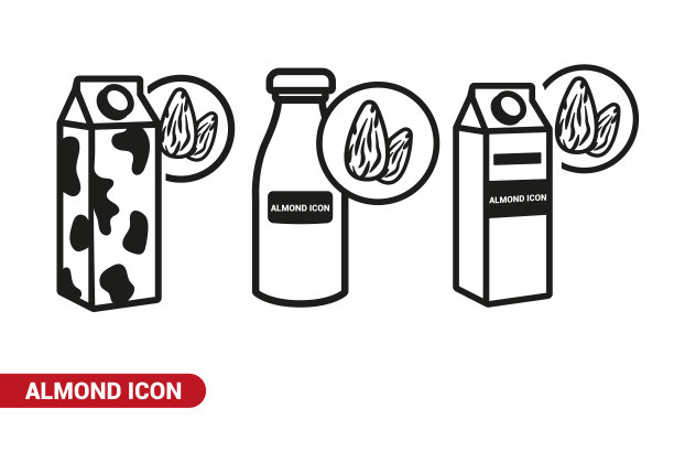 杏仁奶图标。图片下载