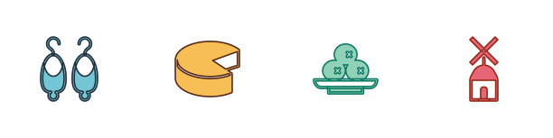 将耳环、芝士橄榄放在盘子上，再配上风车图片下载