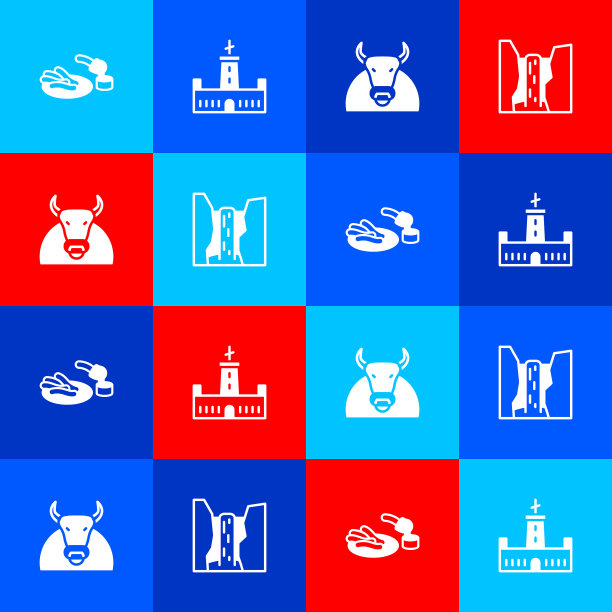 Set churros和巧克力monjuic城堡公牛图片下载