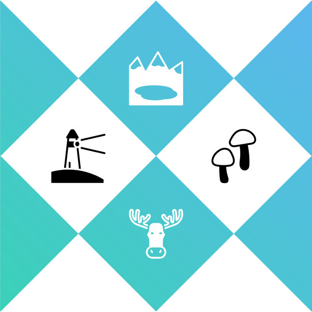 设置灯塔与角麋鹿头加拿大图片下载