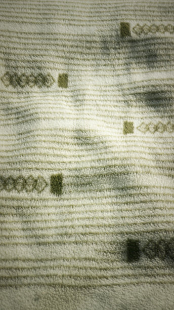 带有几何图案的绿色羊毛毯子图片下载