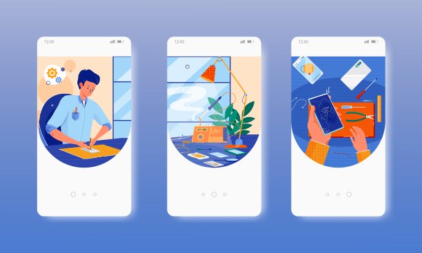 手机维修，破屏更换。移动应用屏幕，矢量网站横幅模板。UI，网站设计。图片下载