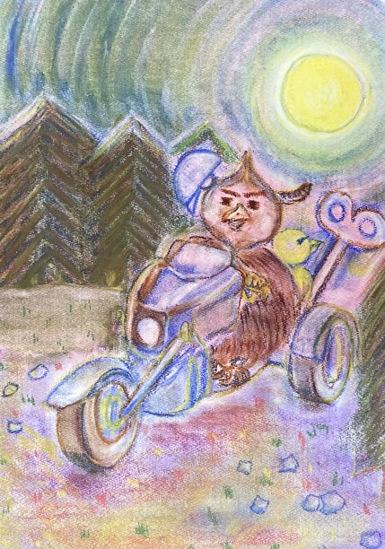 满月夜驾车图片下载