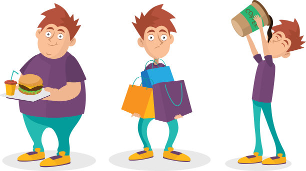 男人有吃快餐的坏习惯图片下载