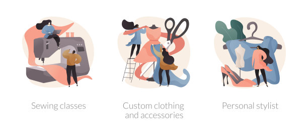 时尚风格抽象概念矢量插图。图片下载