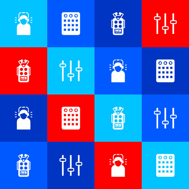 给人戴上耳机鼓机麦克风图片下载