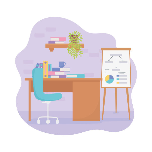 办公室工作场所椅子书桌书板图片下载