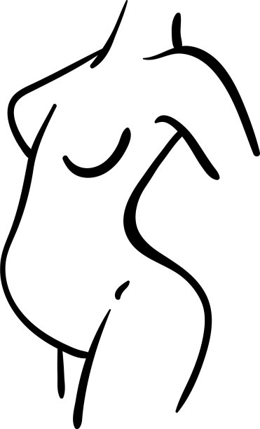 黑色轮廓孕妇图标图片下载