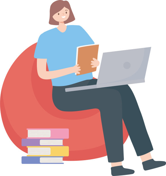 拿着笔记本电脑和书工作的女人图片下载