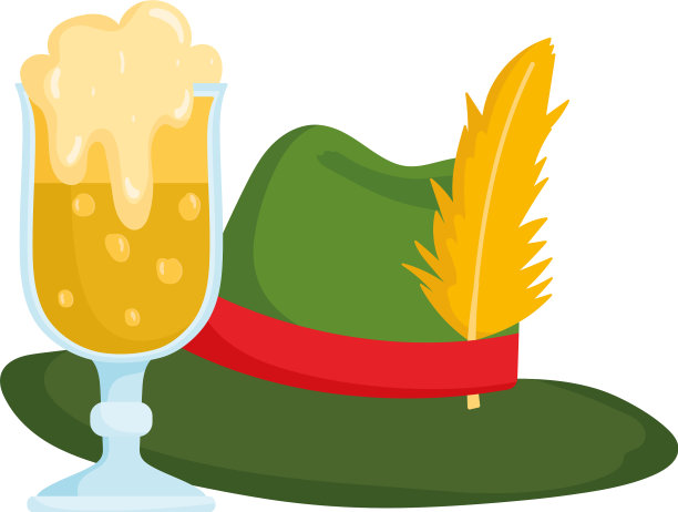 啤酒节的啤酒和绿帽子图片下载
