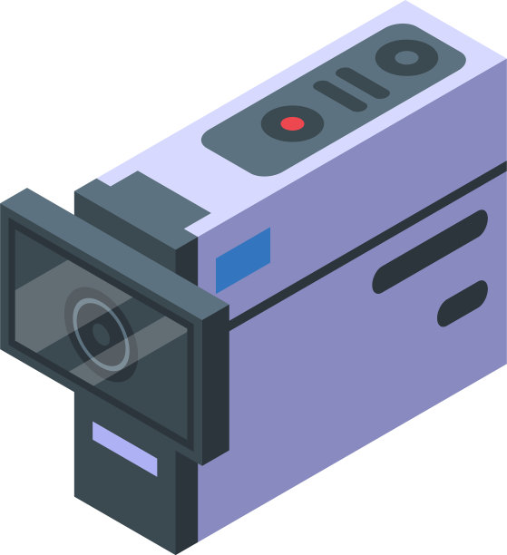 宽行动相机图标等距风格图片下载