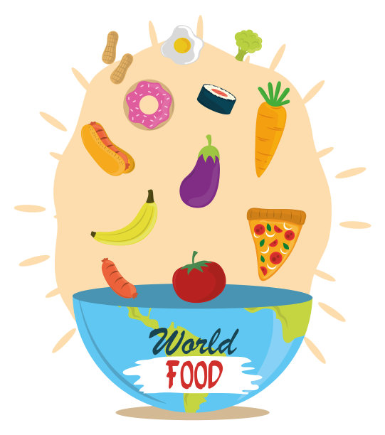 世界粮食日降蔬菜水果饮食中图片下载