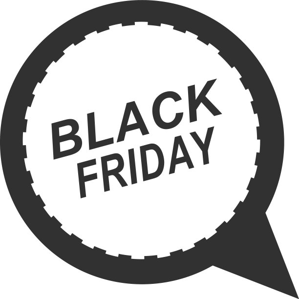 黑色星期五演讲泡沫折扣标志图标图片下载