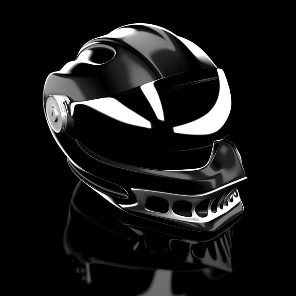 闪亮的摩托防护面罩图片下载