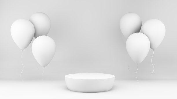 最小的平台和气球场景图片下载