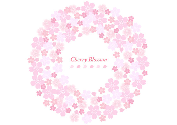 樱花花圈框图图片下载