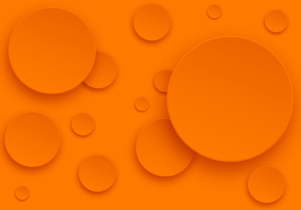 橙色背景上的橙色圆形图片下载