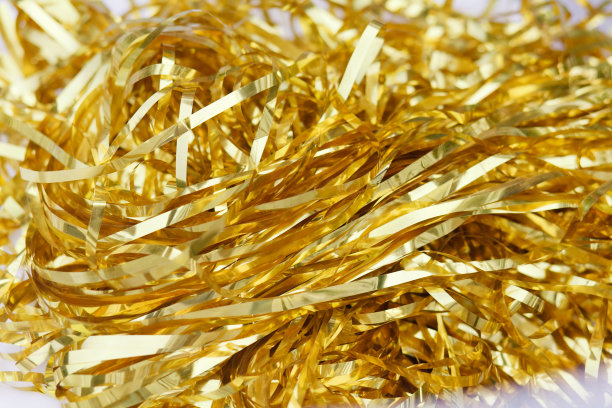 圣诞节装饰用的金色金属箔图片下载