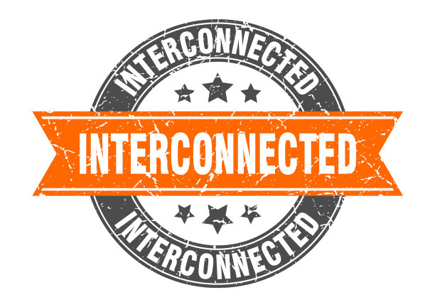 互联圆形邮票带标签标志图片下载