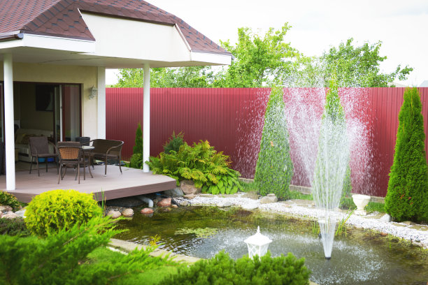 花园和池塘图片下载