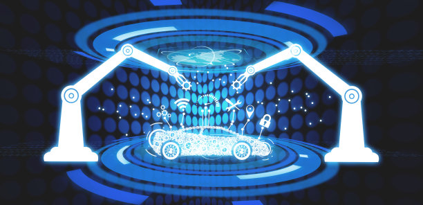 机械手臂。汽车工业。汽车生产图片下载