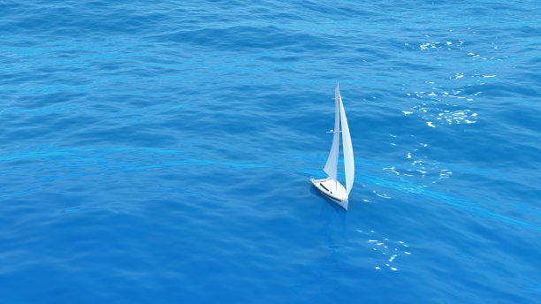 帆游艇的3D渲染图片下载
