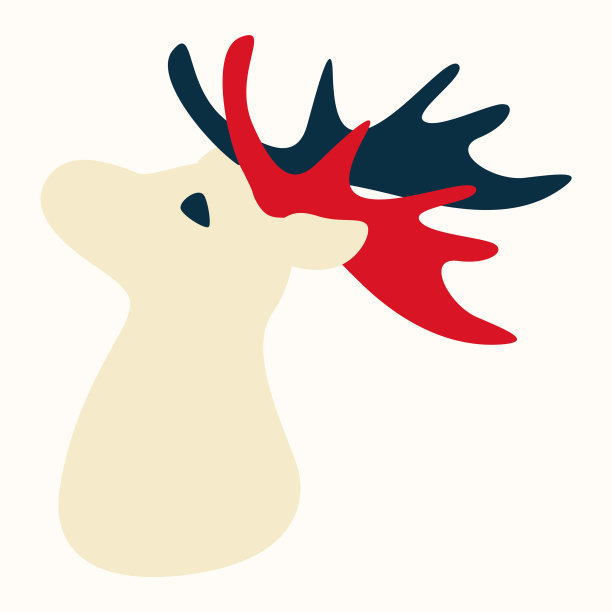 加拿大驼鹿在白色孤立的背景图片下载