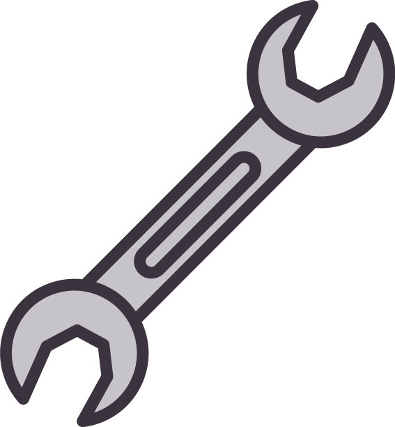 扳手线条和图标填充样式设计图片下载