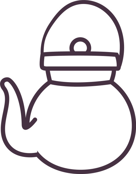 茶壶线条风格图标设计图片下载