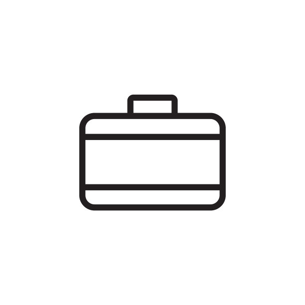 行李箱提箱轮廓线图标图片下载