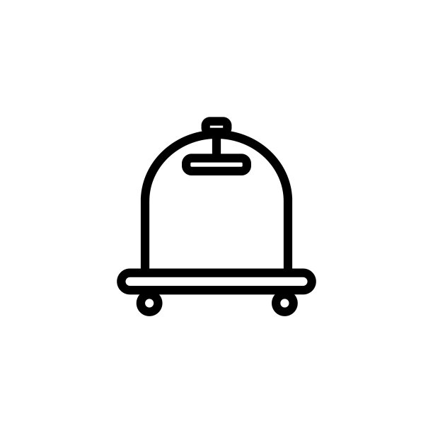 行李车轮廓线图标图片下载