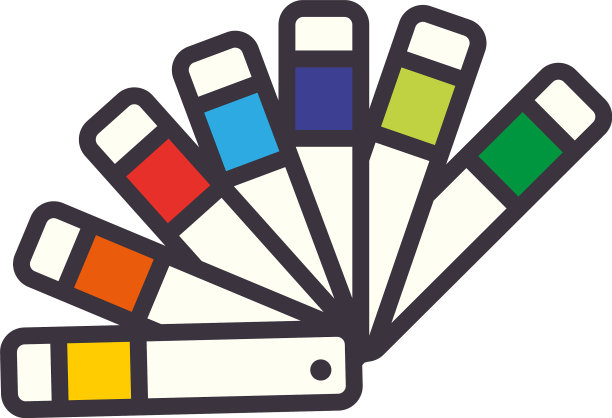 调色板线条和填充样式图标图片下载