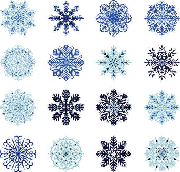 大集可爱的原创雪花收集图片下载