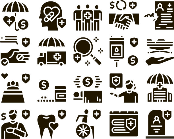 医疗保险保健字形集图片下载