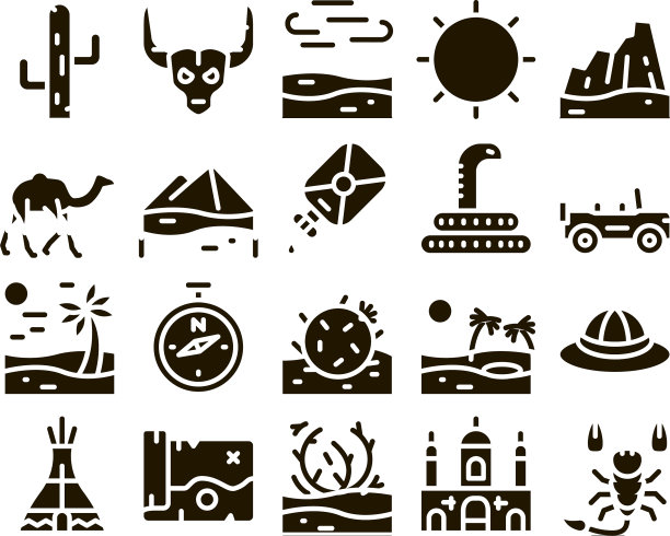 沙漠沙景观字形设置图片下载