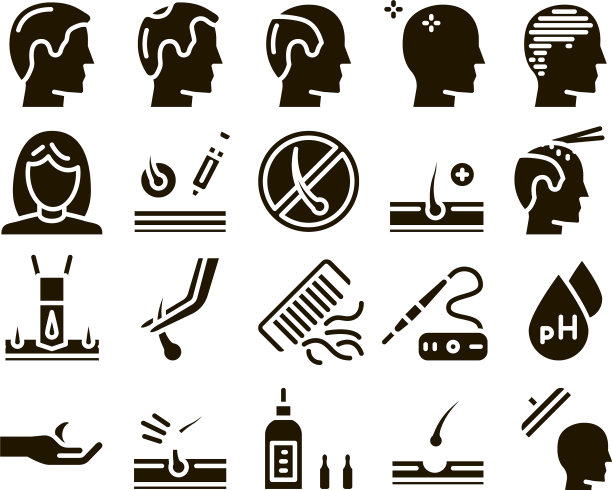 毛发移植字形集图片下载