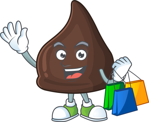 卡通丰富的巧克力conitos购物袋图片下载