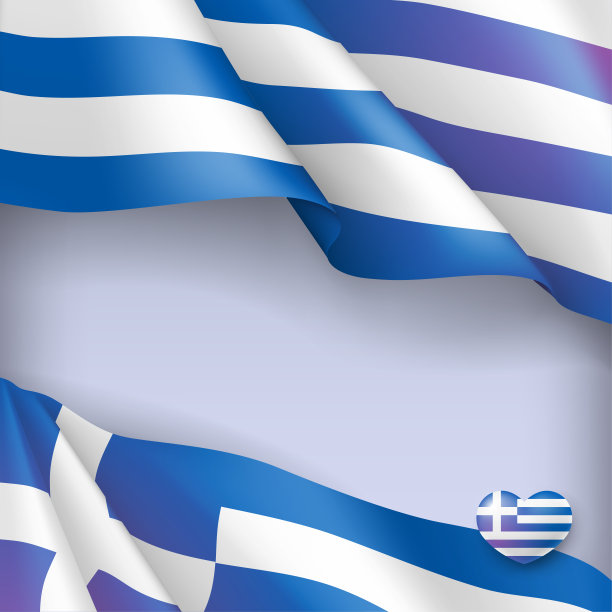 旗帜与希腊国旗颜色的文字空间图片下载