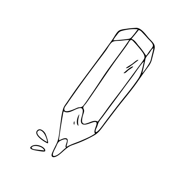 卡通铅笔矢量插图图片下载