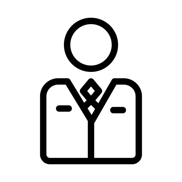 在轮廓或线条风格的官员工人图标图片下载