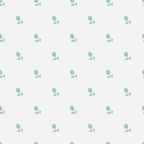 优雅的向量无缝模式与郁金香剪影平面艺术图片下载