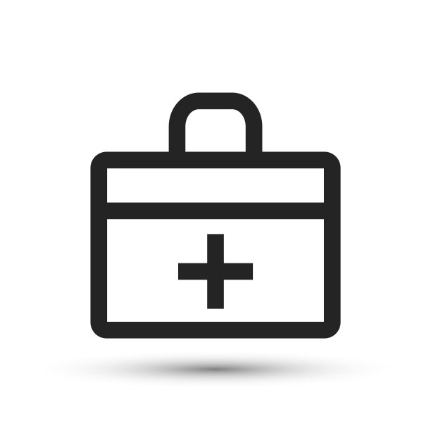 急救箱图标矢量医疗元素的时尚设计。移动概念和网络应用的简单象形图。矢量线医疗胸部图标孤立在白色背景上。图片下载