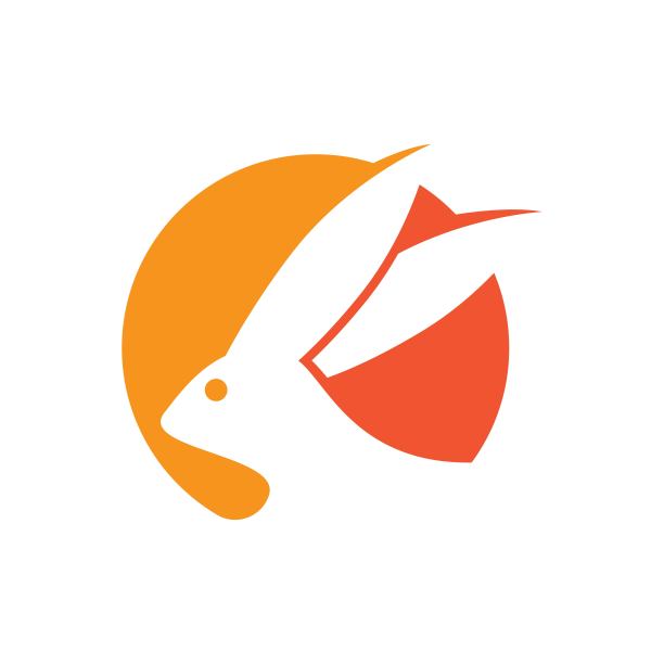 兔子标志图像插图图片下载