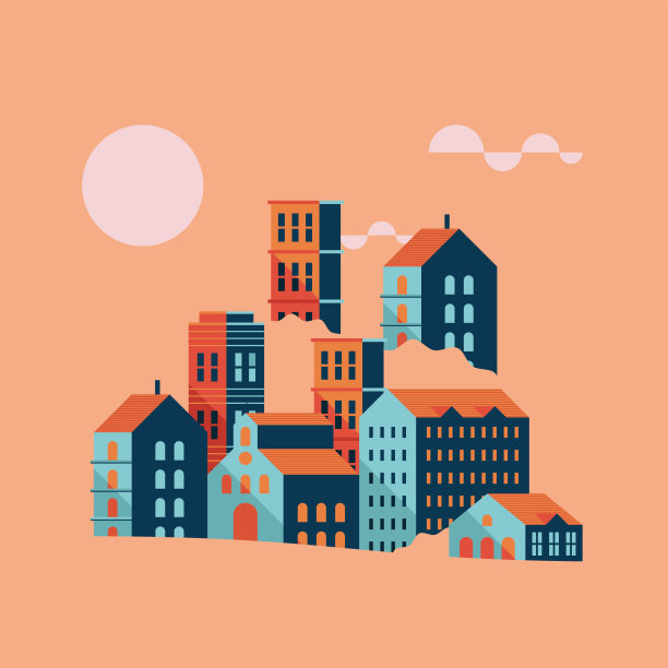 建筑最小的城市景观景观图片下载