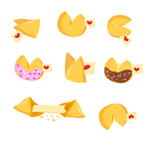 配有中国幸运饼。图片下载