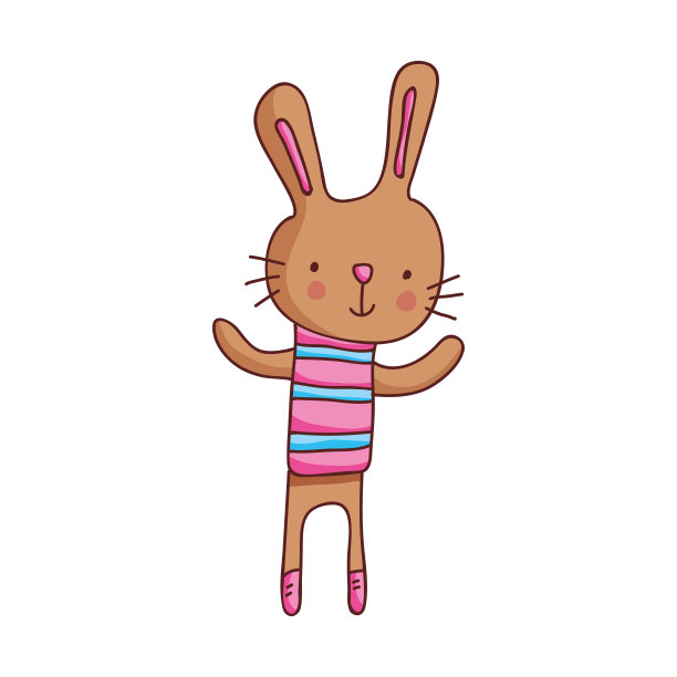 棕色衬衫兔图片下载