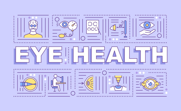 眼健康字概念横幅图片下载