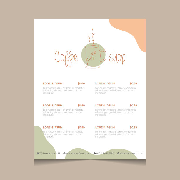 菜单咖啡店图片下载